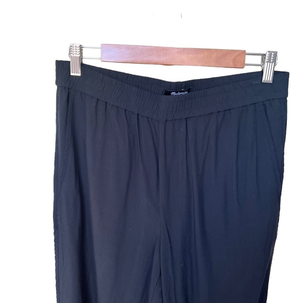 Madewell - Dolphin Hem Track Trousers Black Casual Pants Sz M - Picture 4 of 7